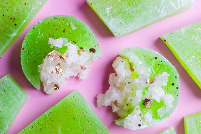 Silky Gem - Edible Lychee Flavored Aurora Crystal Candy, 8-10 pieces,  Kohakutou, Edible Gem, Vegan, Gluten Free, ASMR